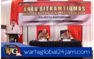 Polresta Banyuwangi Gelar Anev Sitkamtibmas Bulan Juni – Agustus 2024 Berlangsung Lancar